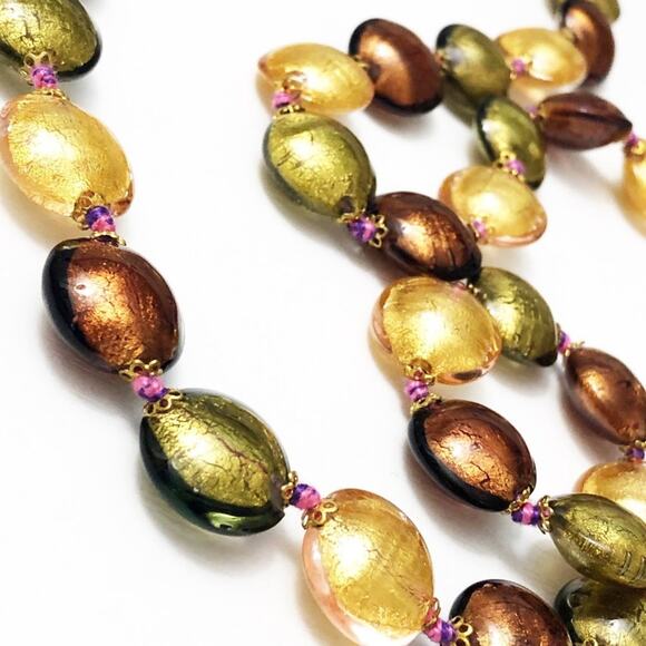 Elma Venezia Italy Art Glass Necklace - Picture 7 of 8